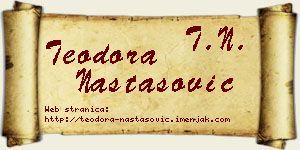 Teodora Nastasović vizit kartica